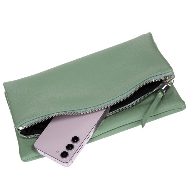 Faux leather clutch with tassels - Image 4