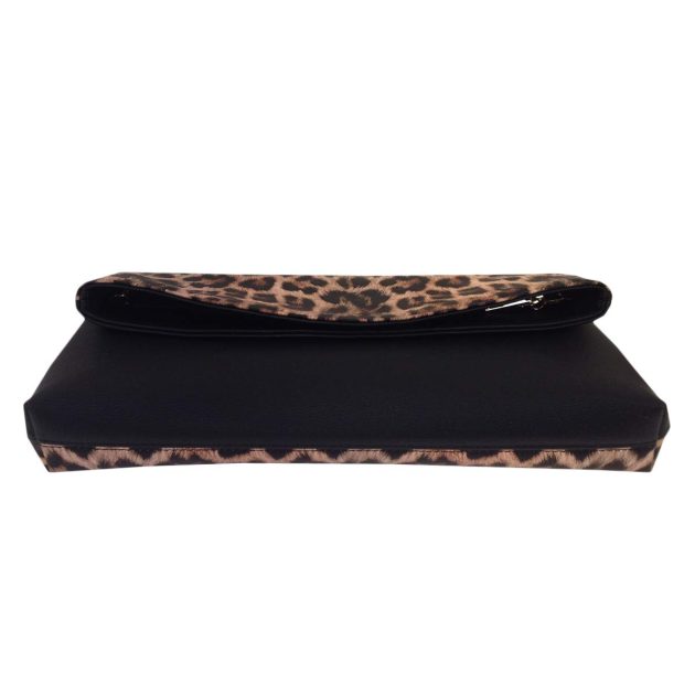 Women's Synthetic Leather Leopard Clutch - Image 3