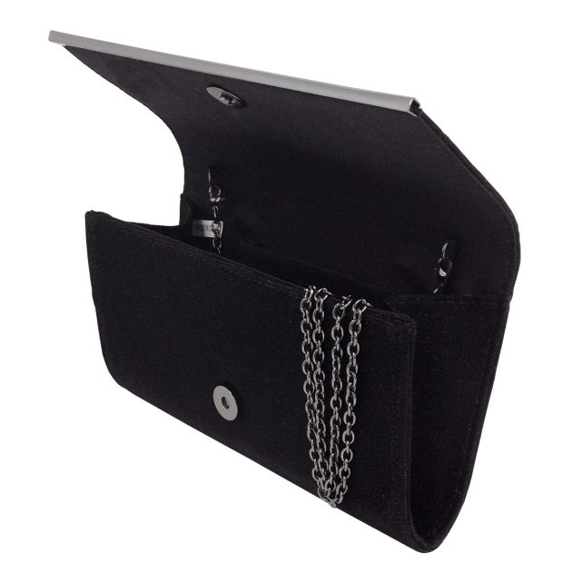 Black shiny evening clutch - Image 3