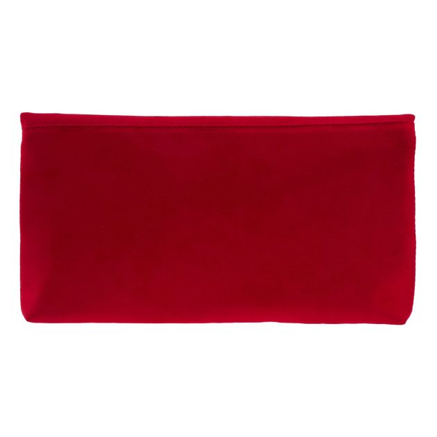 Faux Suede Tassel Foldover Clutch - Image 3