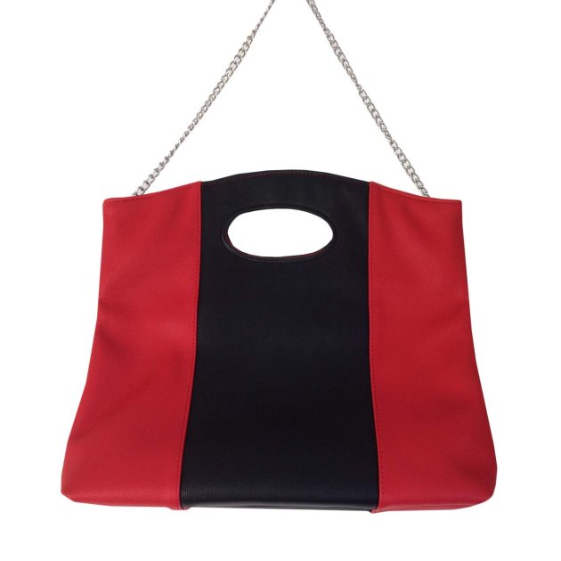 Red and black color matching foldable clutch - Image 5