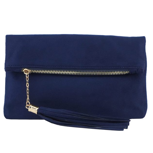 Suede tassel foldover mini bag - Image 5